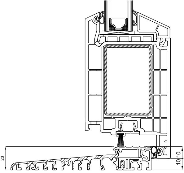 Aluminium onderdorpel